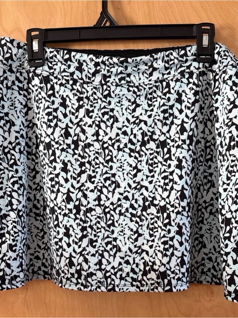 Light Blue and Black Printed Women’s Skort